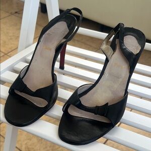 Christian Louboutin Black and Red Heels that need love